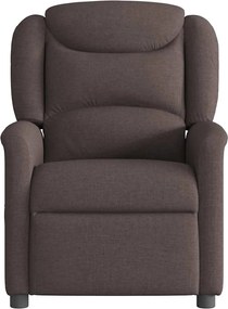 vidaXL Πολυθρόνα Μασάζ Ανακλινόμενη Σκούρο Καφέ Υφασμάτινη