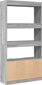 vidaXL Ντουλάπι Γκρι Sonoma 92x33x180εκ. από Επεξεργασμένο Ξύλο
