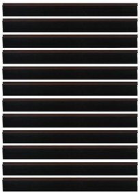 vidaXL Αυτοκόλλητες σφραγίδες πόρτας 12 pcs Καφέ 100 cm