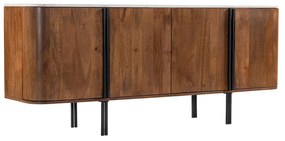 TERRA NOVA ΜΠΟΥΦΕΣ 4ΠΟΡΤΕΣ ΚΑΡΥΔΙ ΛΕΥΚΟ ΜΑΡΜΑΡΟ 180x40xH76cm - 05-0762
