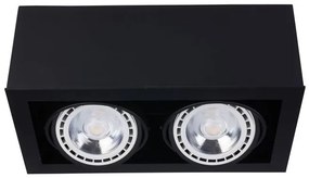 Downlight Σποτ δίφωτο Box ES111 γκρι μαύρο λευκό Nowodvorski 9470 Μαύρο