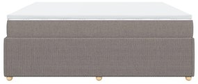 Κρεβάτι Boxspring με Στρώμα Taupe 180x200 εκ. Υφασμάτινο - Μπεζ-Γκρι