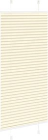vidaXL Πλισέ περσίδα Κρέμα 65x150 cm Πλάτος υφάσματος 64,4 cm