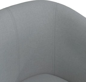 vidaXL Πολυθρόνα Μπάρελ Ανοιχτό Γκρι Υφασμάτινη
