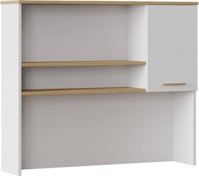 Σύνθεση Γραφείου Ξύλο / Λευκό Δρυς DEPRO 120x30.5x102.2