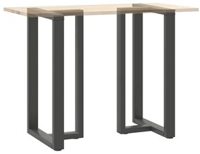 Πόδια τραπεζιού μπαρ σχήμα T 2 τεμ. Ανθρακί 60x35x(100-101) εκ. - Ανθρακί