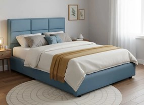 Επενδυμένο κρεβάτι Karen-Petrol