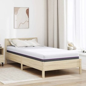 vidaXL Στρώμα Αφρού Μνήμης Μέτριο 90 x 200 cm Λευκό και Γκρι