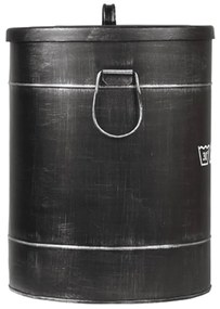 LABEL51 Καλάθι Απλύτων Χρώμα Αντικέ Μαύρο 32 x 32 x 43 εκ. M