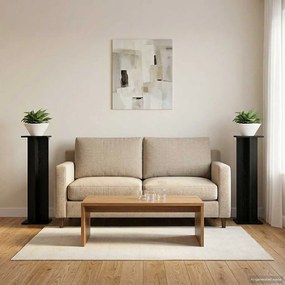 vidaXL Βάση φυτών 2 τεμ. Μαύρη Δρυς 25 x 25,5 x 100,5 εκ.
