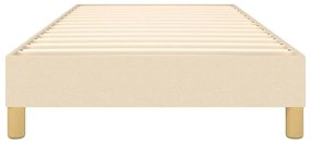 vidaXL Πλαίσιο κρεβατιού χωρίς στρώμα Κρέμα 80x200 cm Ύφασμα