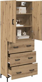 vidaXL Highboard Artisan Oak 69,5 x 34 x 180 εκ. Επεξεργασμένο ξύλο