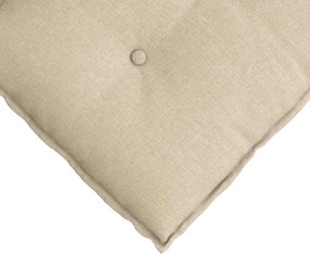 vidaXL Μαξιλάρι Πλάτης Κρεμ 140 x 19 x 50 εκ ύφασμα