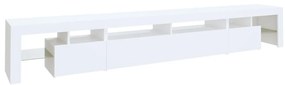 vidaXL Έπιπλο Τηλεόρασης με LED Λευκό 260 x 36,5 x 40 εκ.