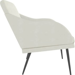 vidaXL Πάγκος Κρεμ 110x76x80 εκ. Βελούδινος
