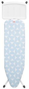 Τραπέζι σιδερώματος Brabantia B 1005619, 124x38 cm, 7 θέσεις ρύθμισης, υποδοχή γεννήτριας ατμού, γαλάζιο χρώμα