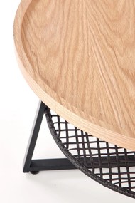 FLORENCE c. table natural oak / black DIOMMI V-CH-FLORENCE-LAW