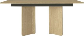 Τραπέζι Lava Megapap χρώμα rota oak - ανθρακί 180x90x76,8εκ.