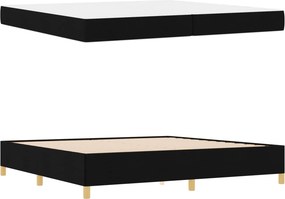 vidaXL Σκελετός Κρεβατιού Μαύρο 200 x 200 cm ύφασμα