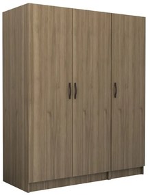 Ντουλάπα ρούχων Victoria Megapap τρίφυλλη χρώμα καρυδί 150x60x181εκ.-GP100-0081,3