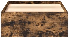 vidaXL Πλαίσιο Κρεβατιού Καπνιστή Δρυς 75 x 190 εκ. Small Single
