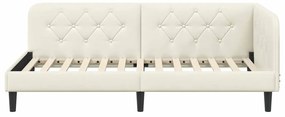 vidaXL Κρεβάτι Γωνίας Κρεμ 100 x 200 cm Βελούδο
