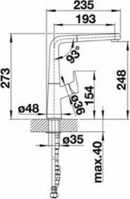 Blanco Avona-S - Μπαταρία Κουζίνας Γρανιτη με Ντους - Antracite