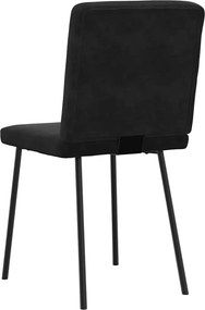 vidaXL Καρέκλες Τραπεζαρίας 6 τεμ. Μαύρες Βελούδινες