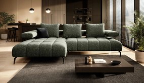 Γωνιακός καναπές Magnito-Prasino-Αριστερή