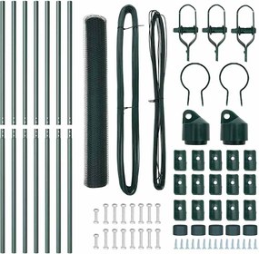 vidaXL Στύλος Περιφράξεων Πράσινο 10 x 1,2 μ (13 mm πλέγμα)