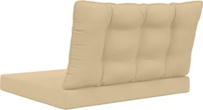vidaXL Μαξιλάρι Καναπέ Εξωτερικού Χώρου 2 pcs Μπεζ Πολυεστέρας
