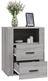 vidaXL Κομοδίνο Γκρι Sonoma 50x36x60 εκ. από Επεξεργασμένο Ξύλο