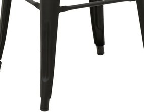 Σκαμπό Utopia pakoworld μέταλλο μαύρο ματ 30x30x45εκ