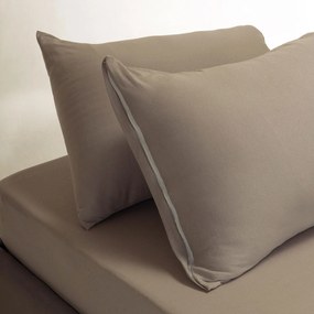 Σεντόνι King Size Με Λάστιχο + Μαξιλαροθήκες (Σετ) Melinen Jersey Greige