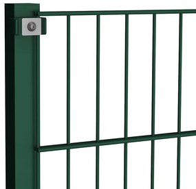 vidaXL Πάνελ Περίφραξης με Στύλους Σιδερένιο Πράσινο 1040x80 εκ.