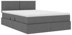 vidaXL Κρεβάτι με αποθηκευτικό χώρο και στρώμα με στρώμα 140 x 190 cm
