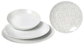 Σερβίτσιο Πιάτα Φαγητού Fashion (Σετ 20Τμχ) 25.638.40 White-Grey Cryspo Trio 20 τμχ Porcelain
