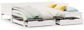 vidaXL Καναπές Κρεβάτι Συρόμενος Χωρίς Στρώμα 90x190 εκ. & Συρτάρια