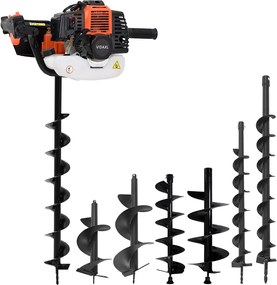 vidaXL Σετ Γεωτρύπανου Ατσάλινο