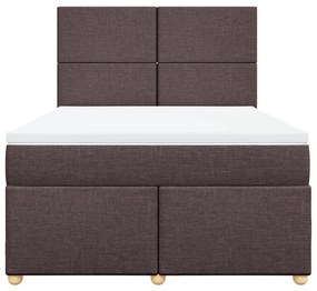 ΚΡΕΒΑΤΙ BOXSPRING ΜΕ ΣΤΡΩΜΑ ΣΚΟΥΡΟ ΚΑΦΕ 140X190 ΕΚ. ΥΦΑΣΜΑΤΙΝΟ 3293571