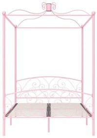 Πλαίσιο Κρεβατιού με Ουρανό Ροζ 120 x 200 εκ. Μεταλλικό - Ροζ