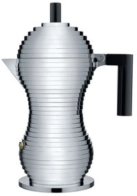 Καφετιέρα Espresso Pulcina MDL02/6 B 300ml/6cups Inox-Black Alessi Ανοξείδωτο Ατσάλι