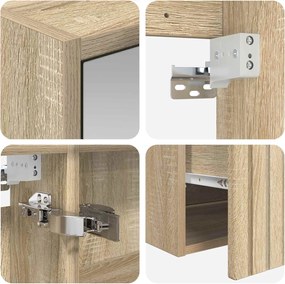 vidaXL Σετ Ντουλαπιών Μπάνιου 4 pcs Sonoma Δρυς Επεξεργασμένο Ξύλο