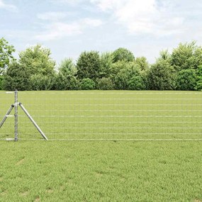 vidaXL Τεντώτο με στήριγμα Ασημί 0,6 x 25 μ Χάλυβας και PVC