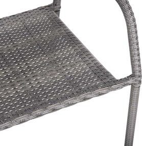 ΣΕΤ ΤΡΑΠΕΖΑΡΙΑΣ MORNER HM21195 ΤΡΑΠΕΖΙ ΜΕ 4 ΠΟΛΥΘΡΟΝΕΣ--ΓΚΡΙ