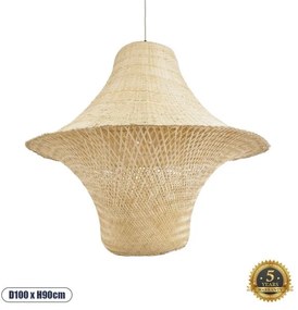 Boho Κρεμαστό Φωτιστικό Οροφής Μονόφωτο 02047 GloboStar-2047-Μπεζ 2047
