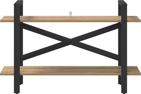 vidaXL Ράφι Βιβλίων 2 επιπέδων 100 x 33,5 x 64 εκ Επεξεργασμένο ξύλο