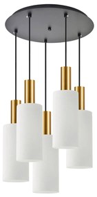 Φωτιστικό Οροφής Πολύφωτο Homelighting 77-8657 Gold/White