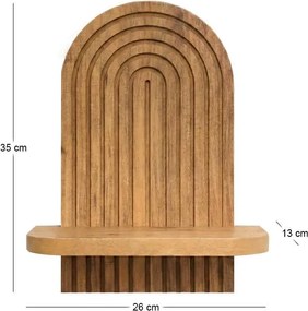 Ραφιέρα τοίχου Artwill Megapap Mdf χρώμα oak 26x13x35εκ.