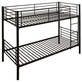 Κουκέτα ArteLibre NICKY Μαύρο Μέταλλο 210x97.5x151cm (Στρώμα 90x200cm)